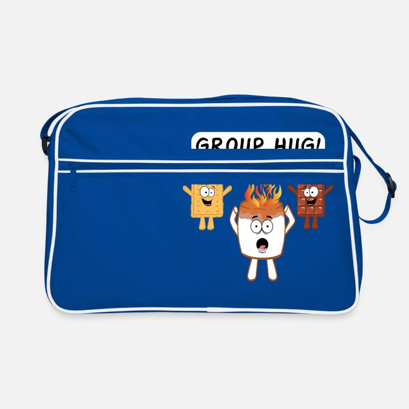 Nice Fire Camping Shirt For Campers "Group Hug" Retro Bag