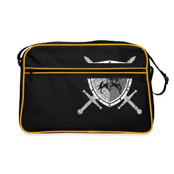 Shield Castle Lover Excellente idée cadeau pour - Sac Retro - noir/or - Devant