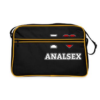 Un tshirt vilain pour un vilain tu dis "I Heart - Sac Retro - noir/or - Devant