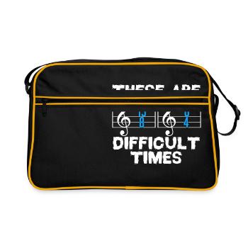 Simple Music Shirt For Musicians Musician "These - Retro Bag - black/gold - Front