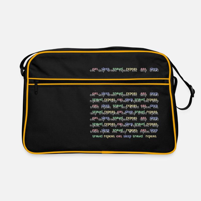 manger, dormir, voyager, répéter - citation Sac Retro
