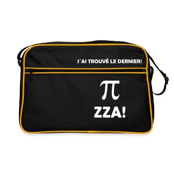 J'ai Trouvé Les Dernières Chiffres De Pi Pizza - Retro Tasche - Schwarz/Gold - Vorne