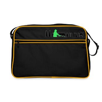 Mantrailing black / green - Retro Bag - black/gold - Front