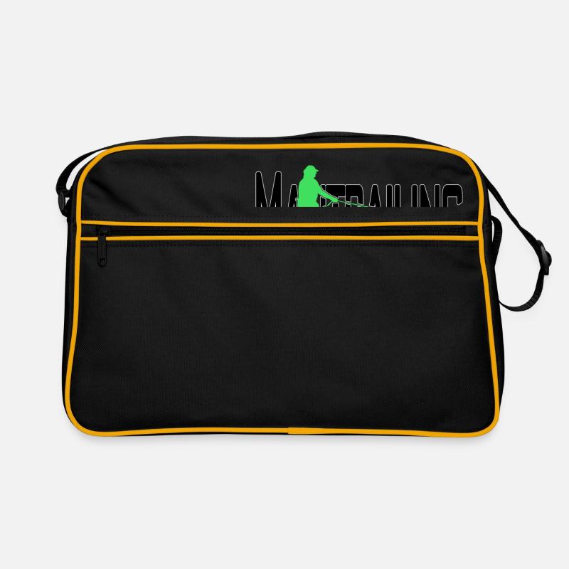 Mantrailing Schwarz/grün - Retro Tasche - Schwarz/Gold