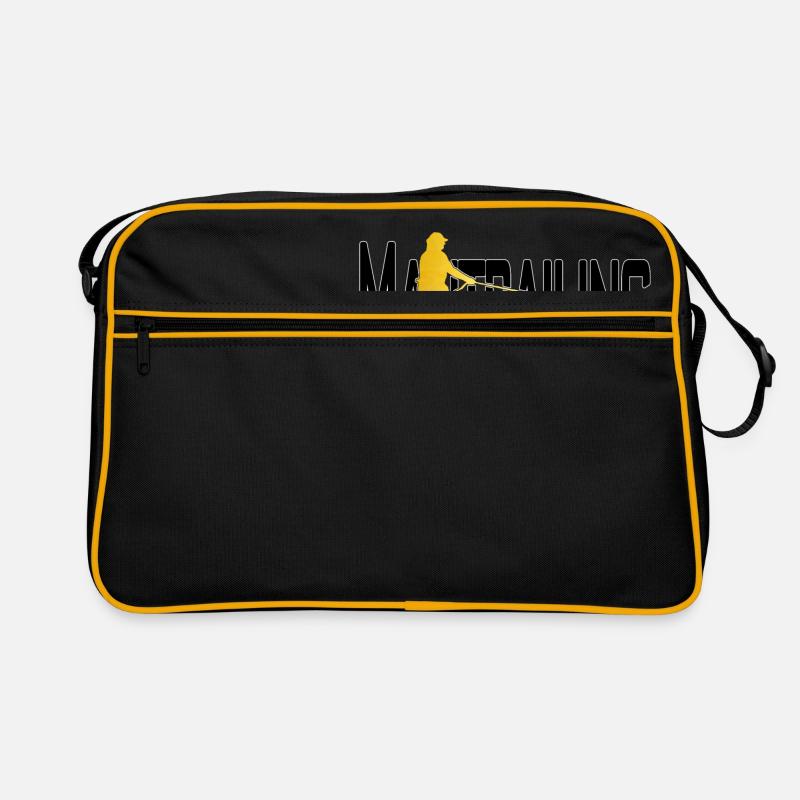 Mantrailing Gold/schwarz Retro Tasche