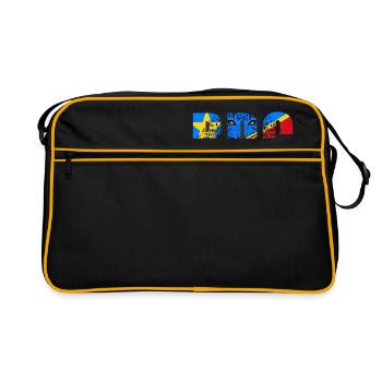 DRC, The Democratic Republic of Congo - Retro Bag - black/gold - Front