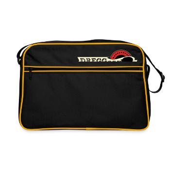Dreggsau typisch schwäbisch schwäbisch schempfa - Retro Tasche - Schwarz/Gold - Vorne