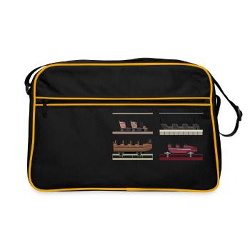 Voitures de montagnes russes - Sac Retro - noir/or - Devant