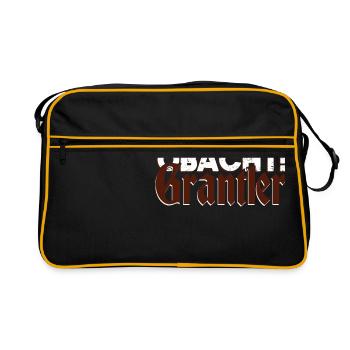 Obacht Grandler - Retro Tasche - Schwarz/Gold - Vorne