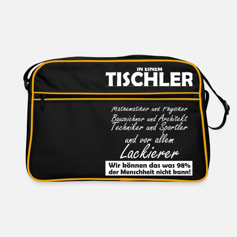 Tischler - Retro Tasche - Schwarz/Gold