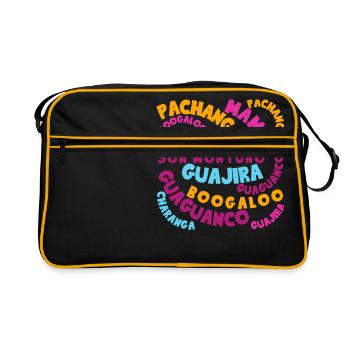 History of Salsa - Dance Shirts - Retro Tasche - Schwarz/Gold - Vorne