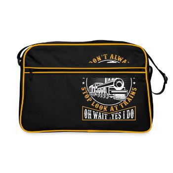 I dont always stop look at trains OH Wait yes i do - Sac Retro - noir/or - Devant