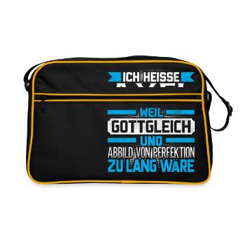AXEL - Gottgleich - Retro Tasche - Schwarz/Gold - Vorne
