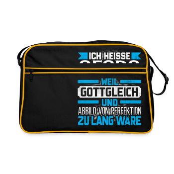GEORG - Gottgleich - Retro Tasche - Schwarz/Gold - Vorne