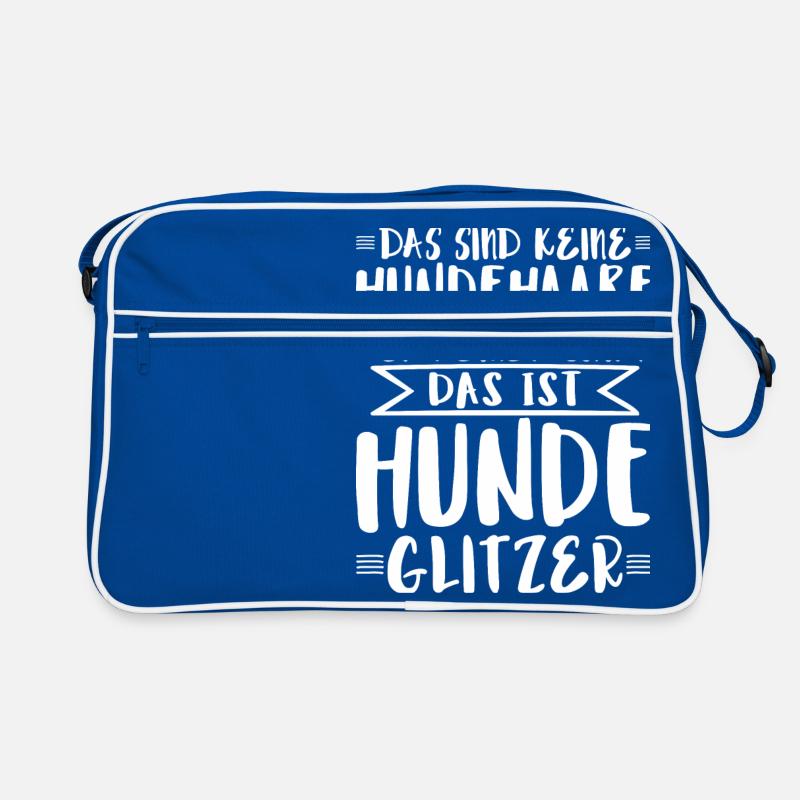 Das ist Hunde Glitzer Retro Tasche
