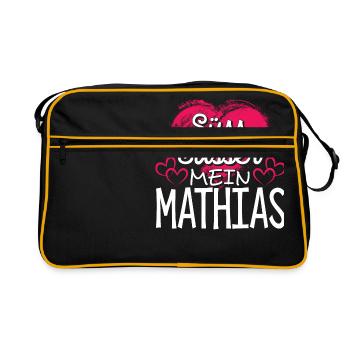MATHIAS - süss - Retro Tasche - Schwarz/Gold - Vorne
