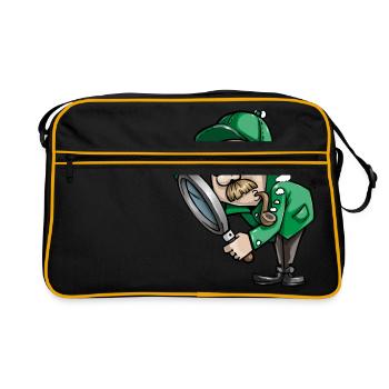 detective private eye investigator2 - Retro Bag - black/gold - Front