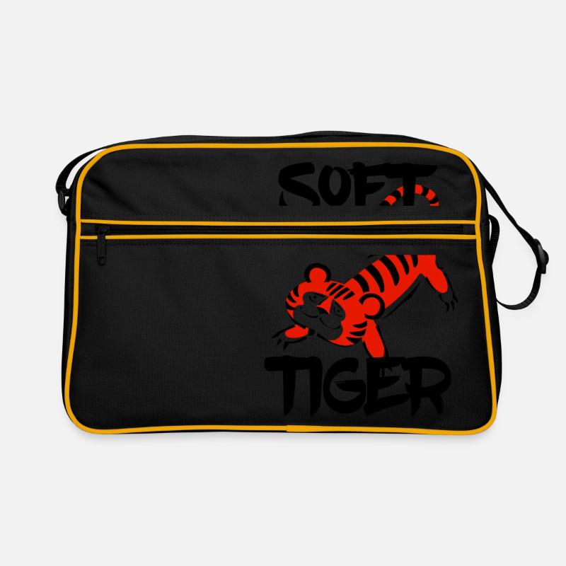 Doux tigre câlin asiatique comme une idée de cadeau Sac Retro