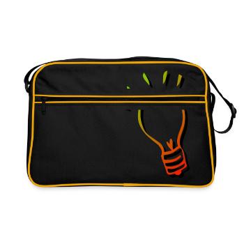 lumière - Sac Retro - noir/or - Devant
