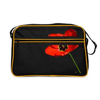 Red poppy seed - Retro Bag - black/gold - Front
