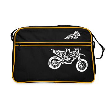 enduro blanc - Sac Retro - noir/or - Devant