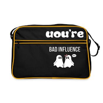 T-shirts with Funny Phrases - Fantasmitas - Retro Bag - black/gold - Front
