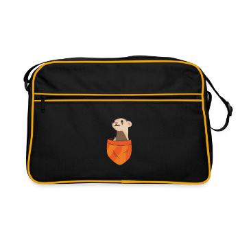 Furet Mignon Animal Furet Amoureux - Sac Retro - noir/or - Devant