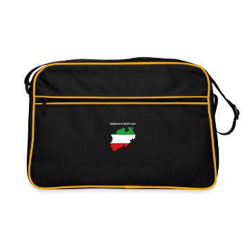 North Rhine-Westphalia flag federal state outline NRW - Retro Bag - black/gold - Front