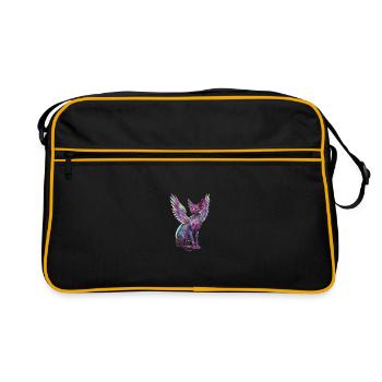 Chat Sphynx pour les amoureux des chats - Sac Retro - noir/or - Devant