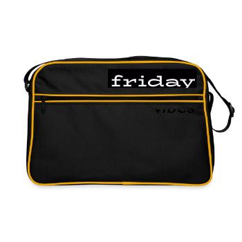 Friday Vibes - Retro Bag - black/gold - Front