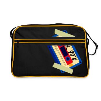 Mix 90s Casette - Retro Bag - black/gold - Front
