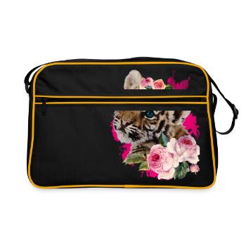 Bébé tigre - Sac Retro - noir/or - Devant