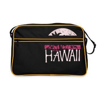 Hawaii - Retro Tasche - Schwarz/Gold - Vorne