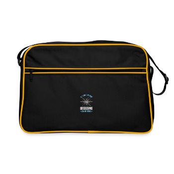 Si je ne peux pas faire de géocaching, je n’y vais pas - Sac Retro - noir/or - Devant