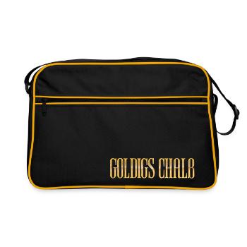Goldigs Chalb - Der Tanz um das goldene Kalb - Retro Tasche - Schwarz/Gold - Vorne