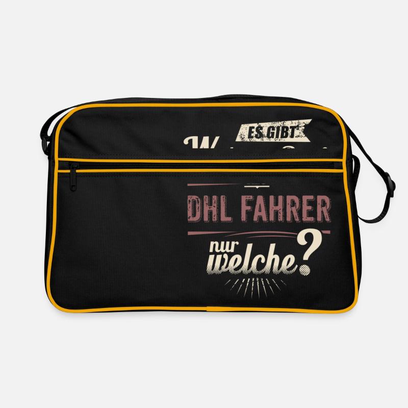 Wichtigere Berufe als - DHL Fahrer - rot retro - Retro Tasche