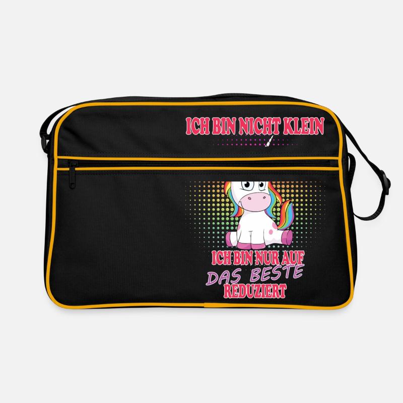 Ich bin nicht klein Einhorn Retro Tasche