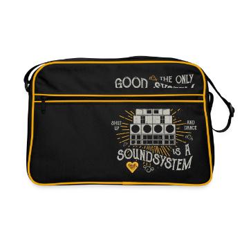 THE ONLY GOOD SYSTEM IS A SOUND SYSTEM GIFT - Retro Bag - black/gold - Front
