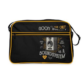THE ONLY GOOD SYSTEM IS A SOUND SYSTEM GIFT - Retro Bag - black/gold - Front