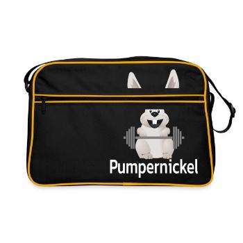 Pumpernickel - Retro Tasche - Schwarz/Gold - Vorne
