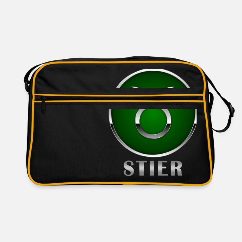Sternzeichen Stier Horoskop Geschenkidee Geburt Retro Tasche