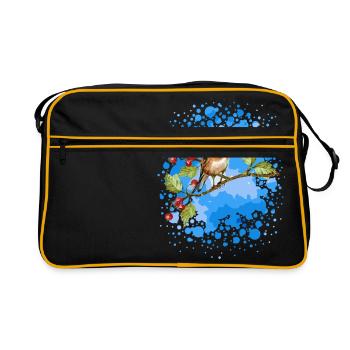 oiseau - Sac Retro - noir/or - Devant