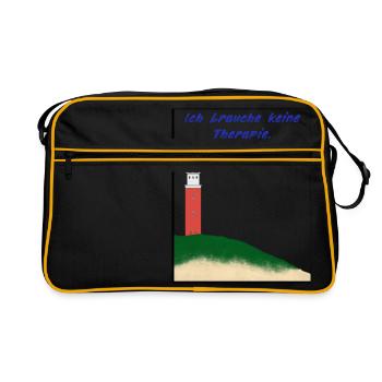 La thérapie? - Je dois juste aller à Texel! - Sac Retro - noir/or - Devant