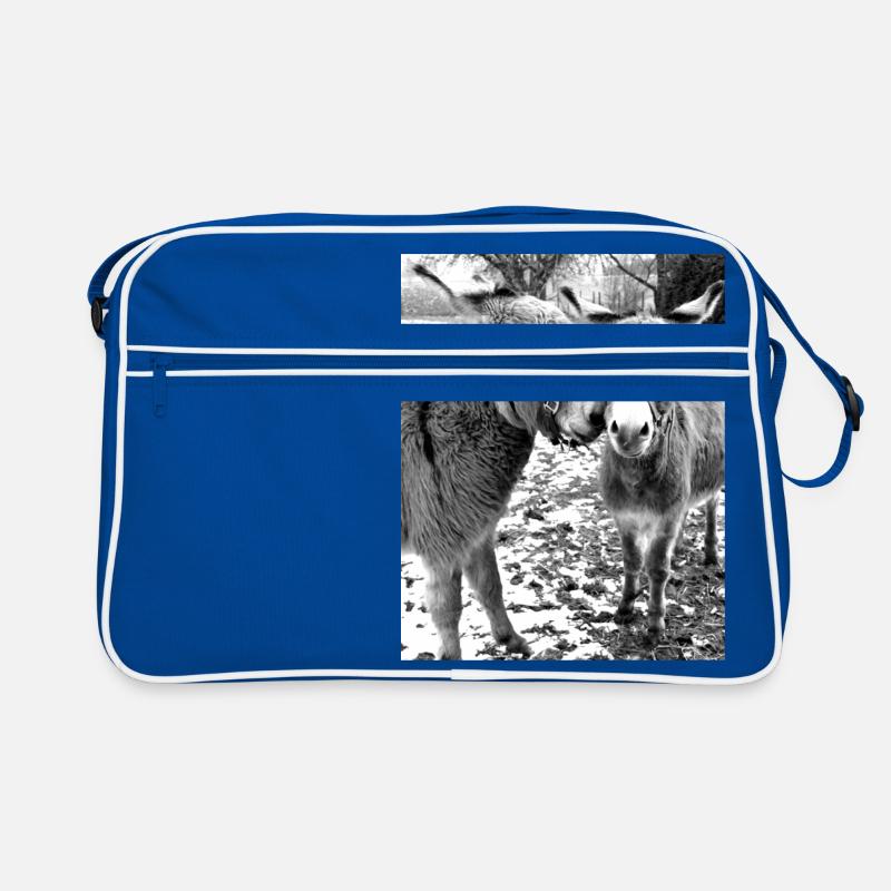 Zwei Esel Retro Tasche