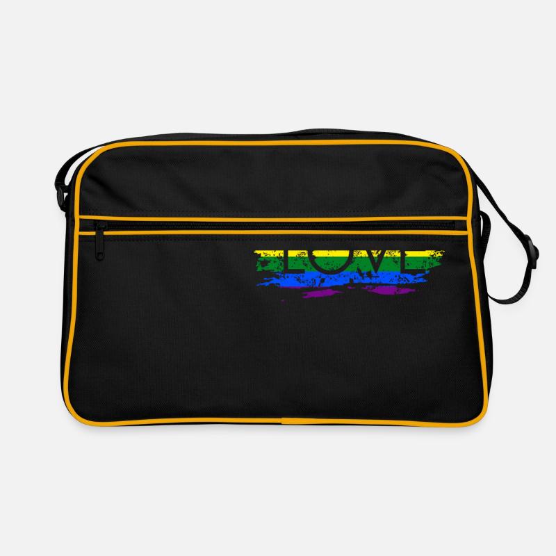 LGBTQ Pride Regenbogen Liebe Retro Tasche