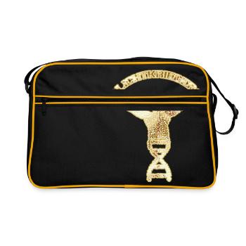 Guerrier léger - or, ADN, guerrier de la lumière - Sac Retro - noir/or - Devant