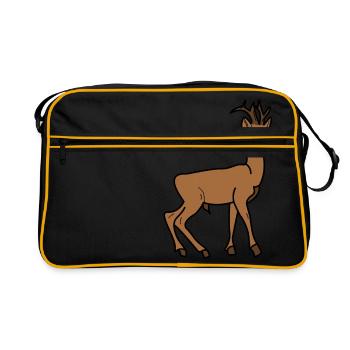 Cerf - Animal - Cerf - Sac Retro - noir/or - Devant