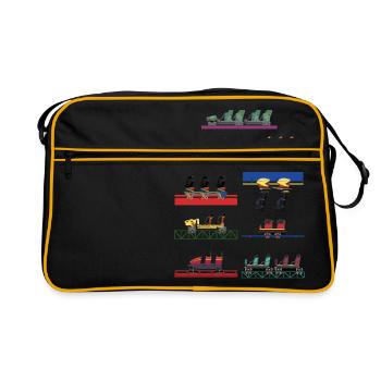 Busch Gardens Tampa Achterbahnwagen - Retro Tasche - Schwarz/Gold - Vorne