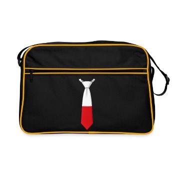 Poland Tie – Flag Design - Retro Bag - black/gold - Front