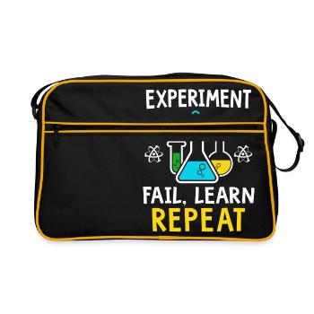 Experiment fail learn repeat - Retro Bag - black/gold - Front